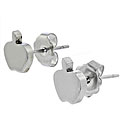 Surgical Steel Polished Apple Earrings