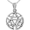 Sterling Silver Celtic Triangle Necklace