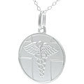 Sterling Silver Round Medical Necklace