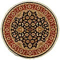 Hand-knotted Radiance Ebony Wool Rug (6' Round)