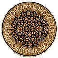 Hand-knotted Radiance Ebony Wool Rug (6' Round)