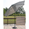 Beige/ Brown Tweed 9-foot Sling Umbrella