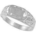 Sterling Silver Child's Etched Ring