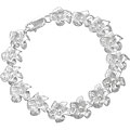 Sterling Silver Plumeria Bracelet