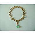 Goldfill Chrysophase Drop Bracelet (USA)