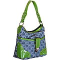 Fubu Denim Logo Print Hobo Handbag