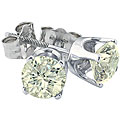 14k White Gold 3/8ct TDW Diamond Stud Earrings (I-J, I2-I3)
