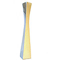 Shiny Metal White Enamel Twist Vase (Set of 2)