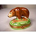 Limoges Hand-painted Baby Bear Keepsake Box