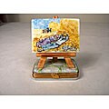 Limoges Van Gogh Painting on Easel Keepsake Box