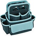Mackinac Moon Small Charcoal/ Blue Deluxe Organizer