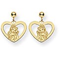 Goldplated Disney's Princess Belle Heart Earrings