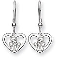 Sterling Silver Disney's Cinderella Heart Earrings