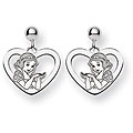 Sterling Silver Disney's Snow White Heart Earrings