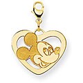 Goldplated Disney's Mickey Mouse Heart Charm