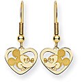 Goldplated Disney's Mickey Mouse Heart Earrings
