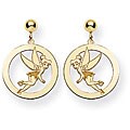 Goldplated Disney's Tinker Bell Circle Earrings