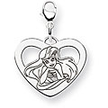 Sterling Silver Disney's Ariel Heart Charm