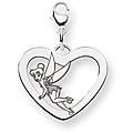 Sterling Silver Disney's Tinker Bell Heart Charm