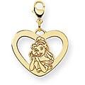 Goldplated Disney's Princess Belle Heart Charm