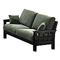 Arenth Chenille Green/ Black Two-cushion Sofa
