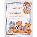 Sports Bear Birth Record Counted Cross Stitch Kit