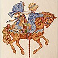 Holly Hobbie Carousel Horse Counted Cross Stitch Kit