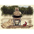 Fishing Buddies Counted Cross Stitch Kit