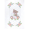 Bear and Bunny Stamped Quilt Crib Top