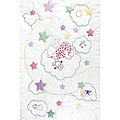 Stamped White Quilt Crib Top