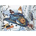 Sunflower Snowman Counted Cross Stitch Kit