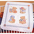 'Sports Bear' Crib Cover Counted Cross Stitch Kit