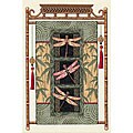 Gold Collection Dragonfly Scroll Cross Stitch Kit