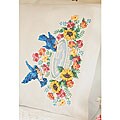 Garden Birds Pillow Case Stamped Cross Stitch Kit