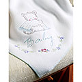 Baby Bear Stamped Fleece Baby Blanket Kit