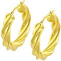 Goldkist 18k Gold over Silver Twisted Earrings