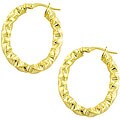 Goldkist 18k Gold over Silver Hammered Earrings