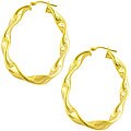 Goldkist 18k Gold over Silver Twisted Earrings