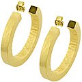 Goldkist 18k Gold over Silver Retro Style Earrings
