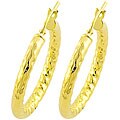 Goldkist 18k Gold over Silver 20 mm Hoop Earrings