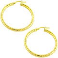Goldkist 18k Gold over Silver 30 mm Hoop Earrings