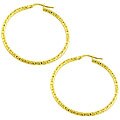 Goldkist 18k Gold over Silver 32 mm Hoop Earrings