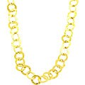 Goldkist 18k Gold over Silver Round Rolo Necklace