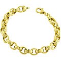 Goldkist 18k Gold over Silver-lined Rolo Bracelet