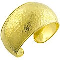 Goldkist 18k Gold over Silver Glitter Cuff Bracelet