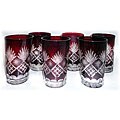 High-ball Full-size Ruby Drinking Glasses (Set of 6)