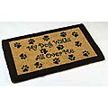 'My Dog Walks All Over Me' Coir Doormat (1'6 x 2'6)