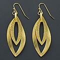 Hammered Vermeil Teardrop Earrings (China)