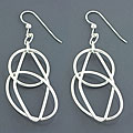 'Geometry' Silver Dangling Earrings (Thailand)