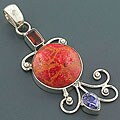 Sterling Silver Multi-gemstone Necklace (Indonesia)
